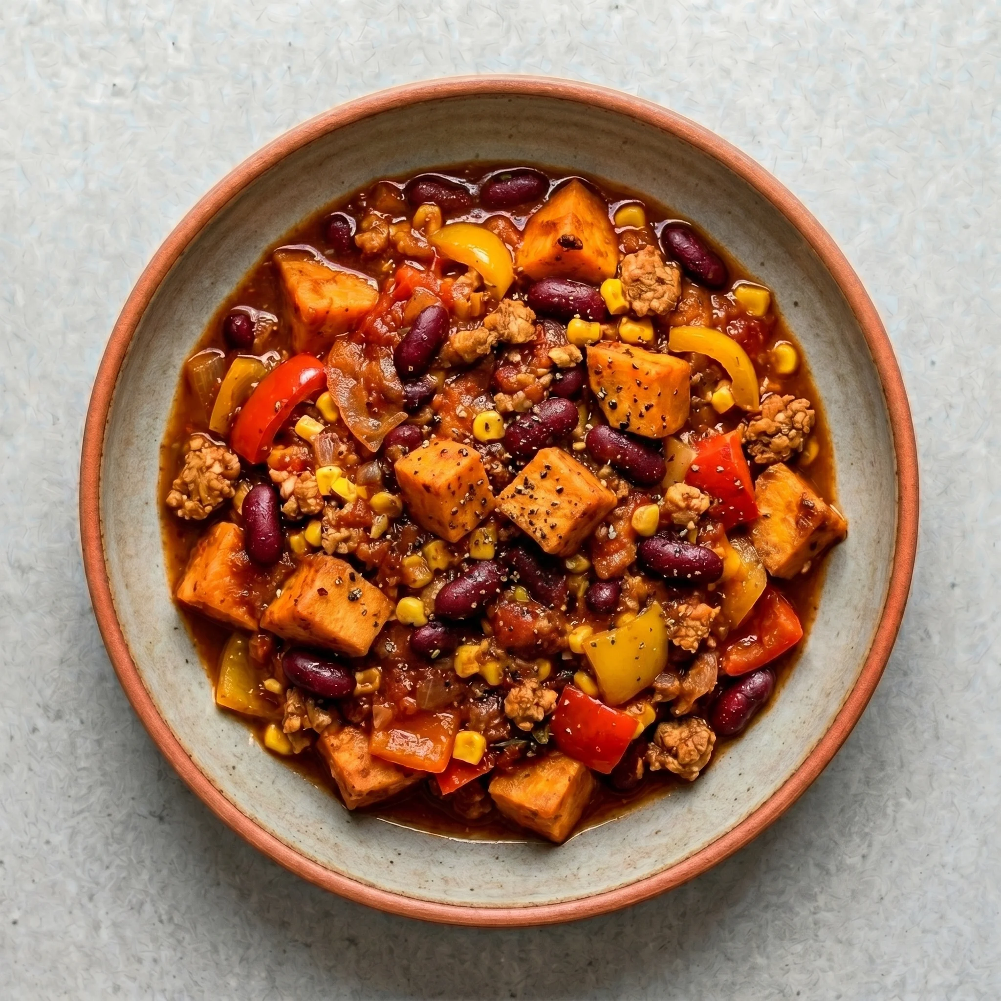 Chili sin carne with sweet potatoes