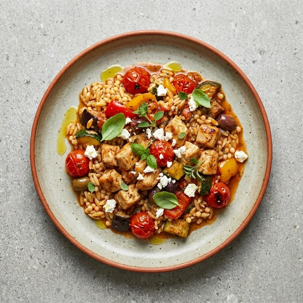Chicken Orzo with Provencal Sauce