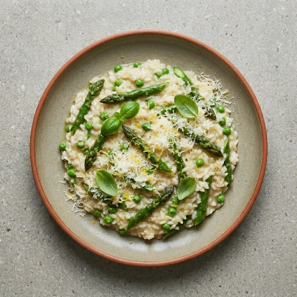 Green Risotto with Asparagus & Peas