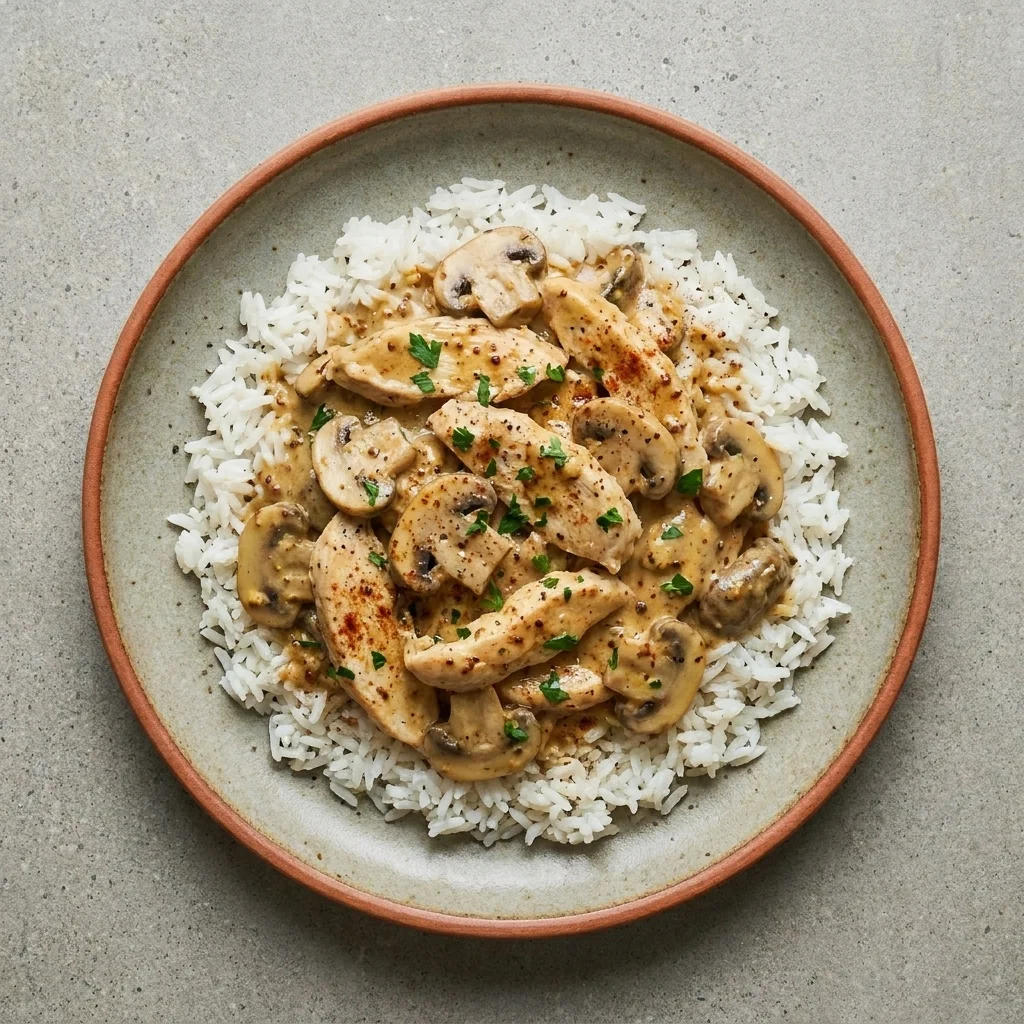 Chicken Stroganoff with Rice
