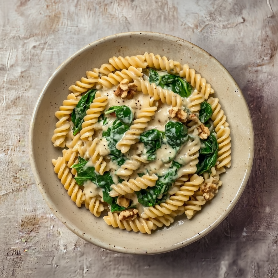 Fusilli met gorgonzola en walnoten