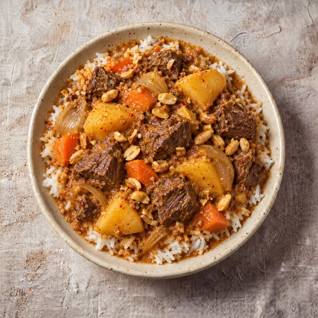 Bœuf Massaman Thaï et riz